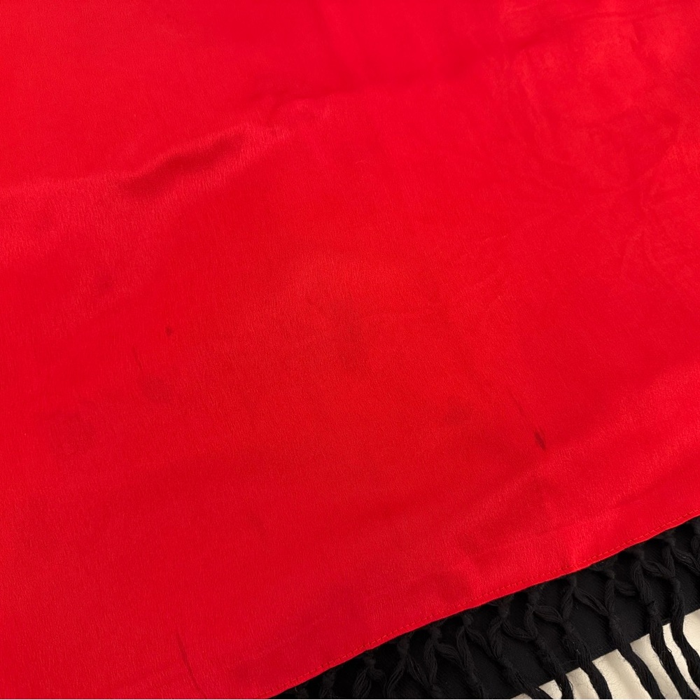 Y2K Express Wool/Satin Shawl - Picture 8 of 10